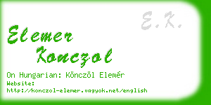 elemer konczol business card
